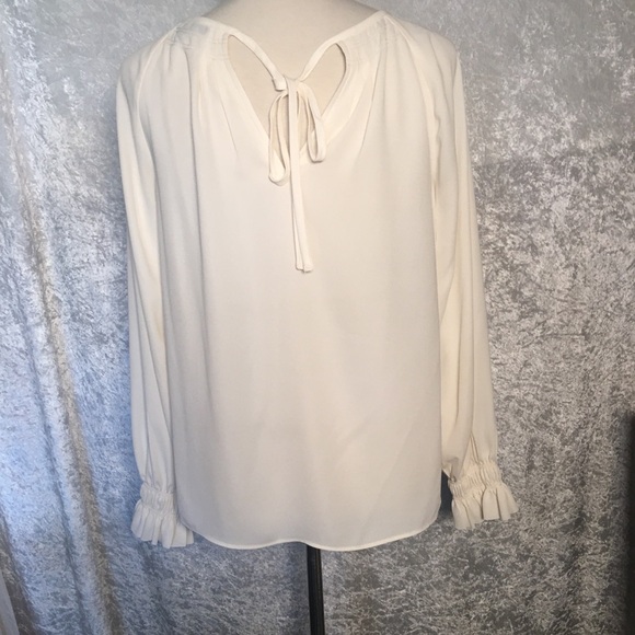 Banana Republic Cream Long Sleeve Peasant Blouse Size XS - Picture 4 of 12